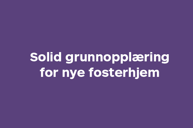 Illustrasjon med tekst: solid grunnopplæring