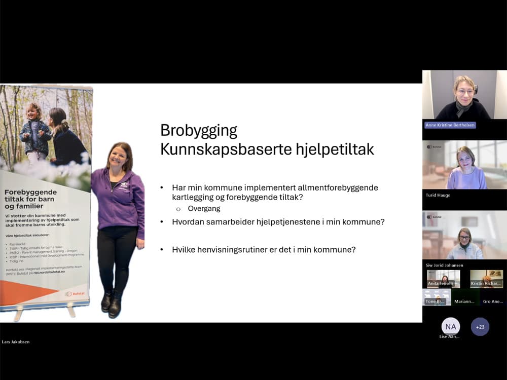 Skjermbilde fra presentasjon